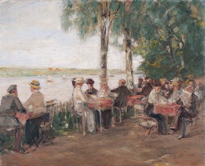 Gartenlokal am Wasser von Max Liebermann